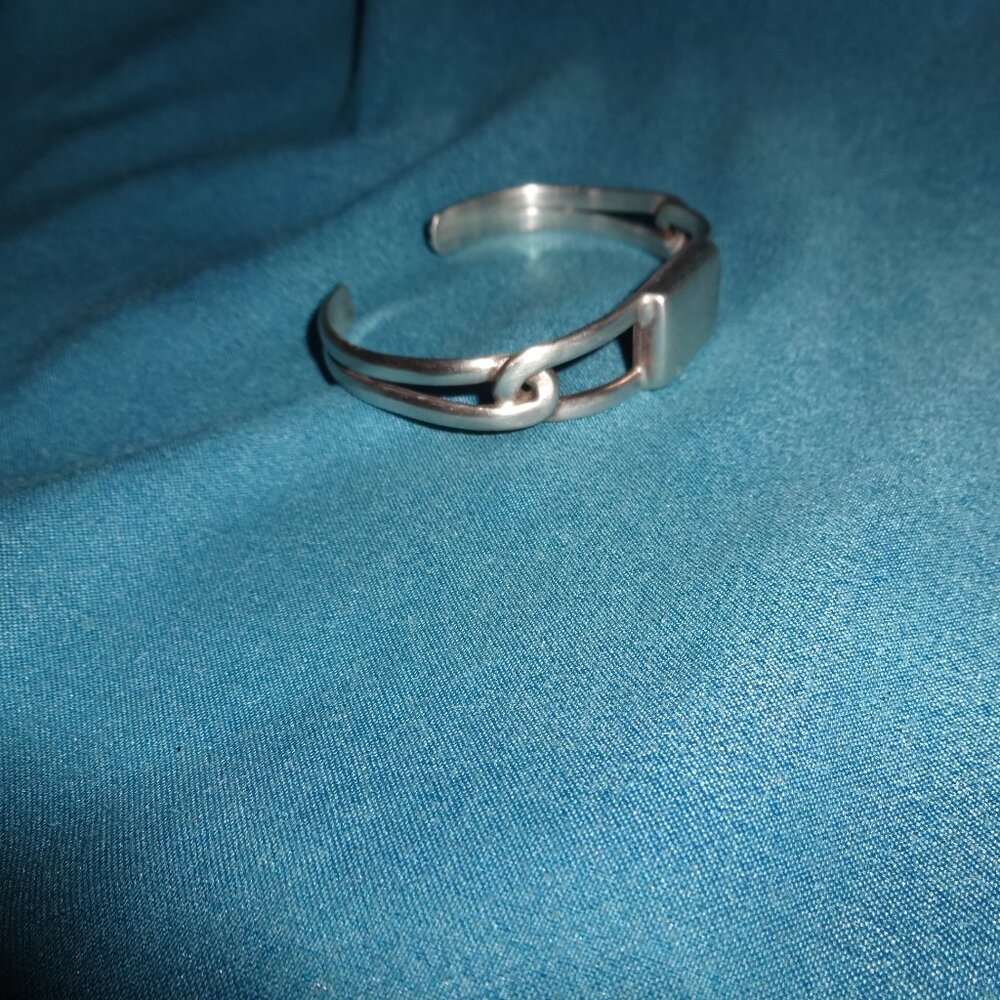 Vintage Taxco Mexico TR-122 925 Sterling Silver Cuff Bracelet - Picture 3 of 14